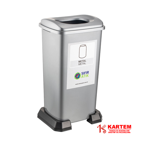 Geri Dönüşüm Kutusu Seti 70lt KAR-091Gray