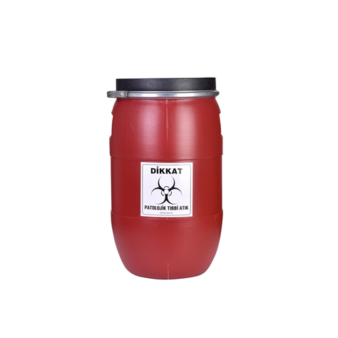 Patolojik Tıbbi Atık Varili Kulplu - 30 Lt | KAR-082Kırmızı